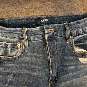 Aero high rise curvy blue jeans.